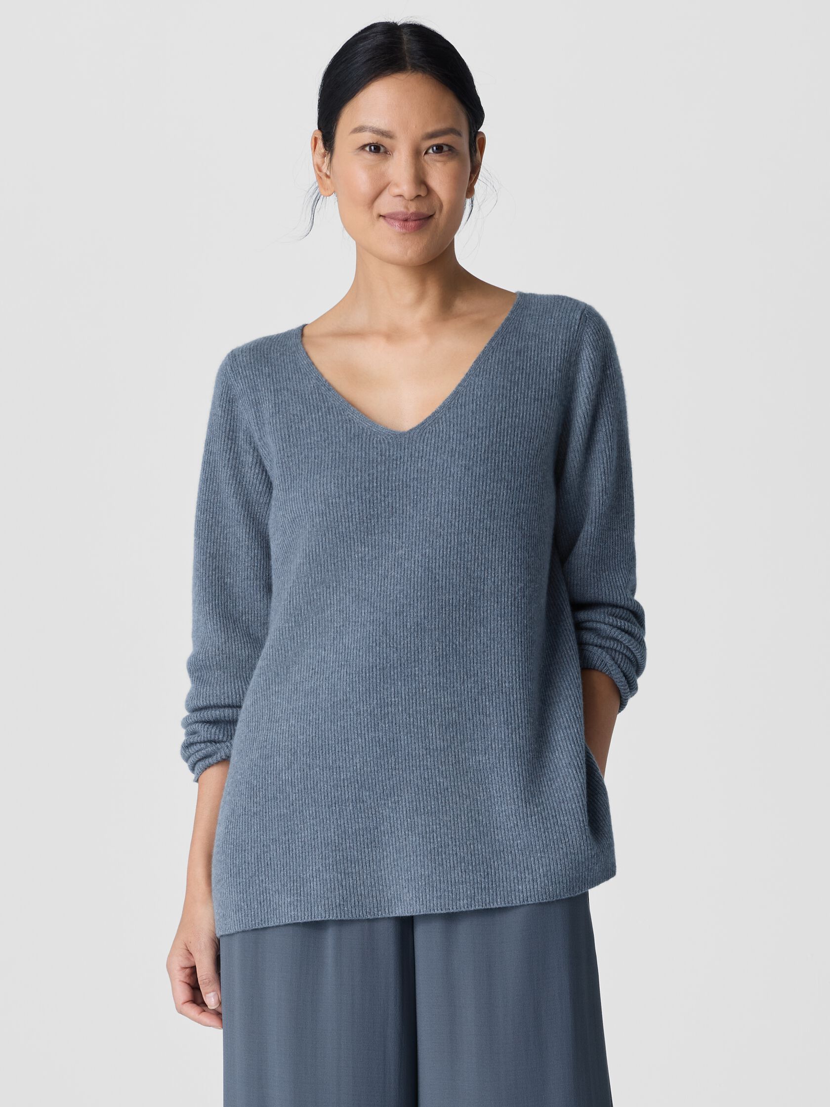 Italian Cashmere V-Neck Top