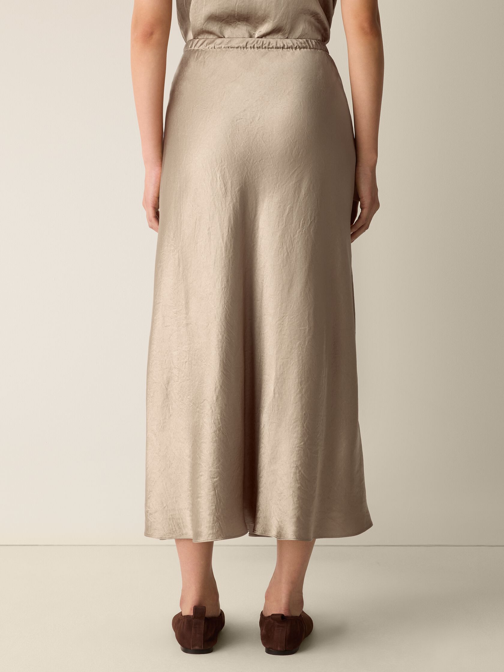 Textured Satin Slip Skirt