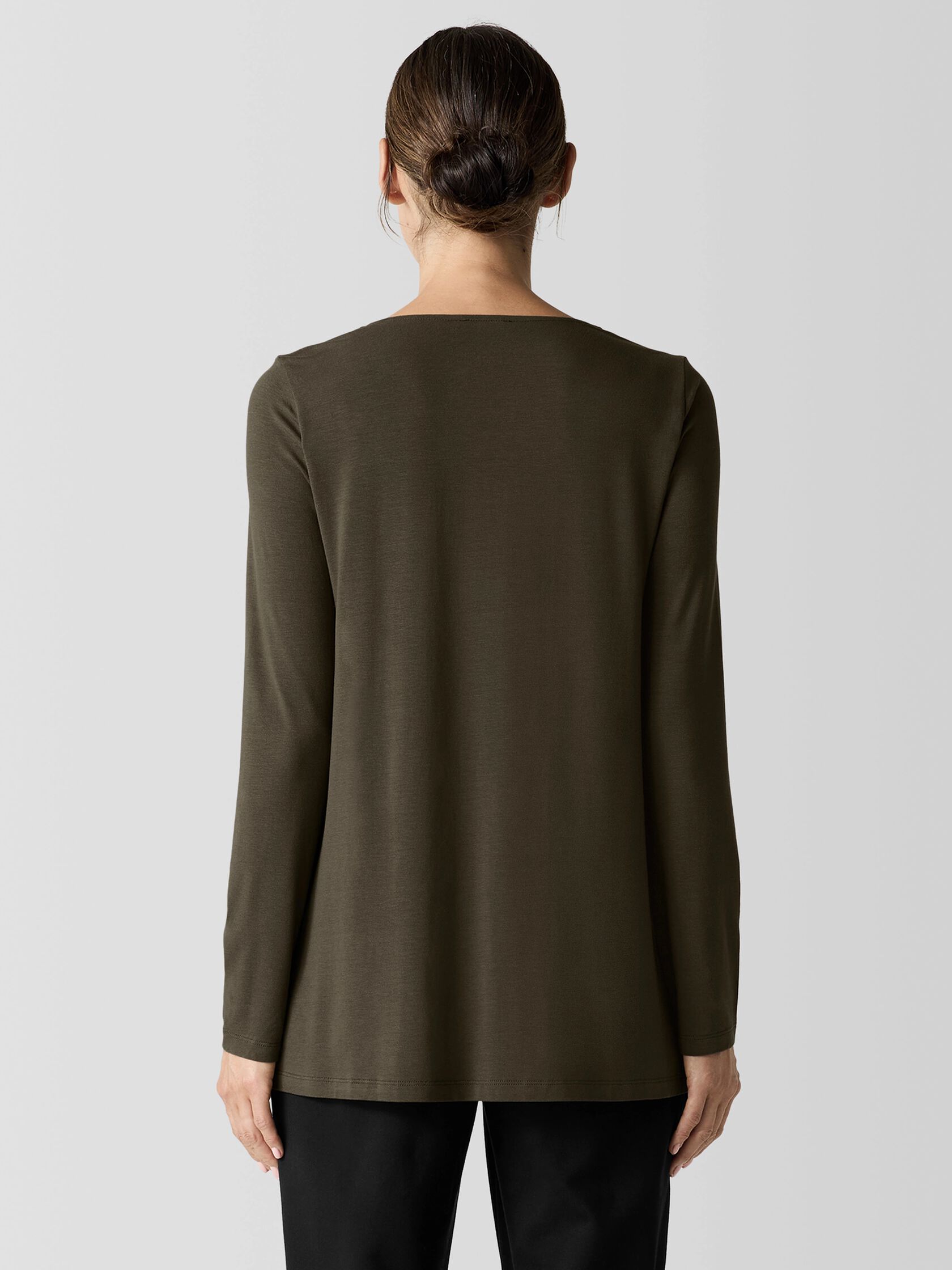 Fine Jersey V-Neck Long Top