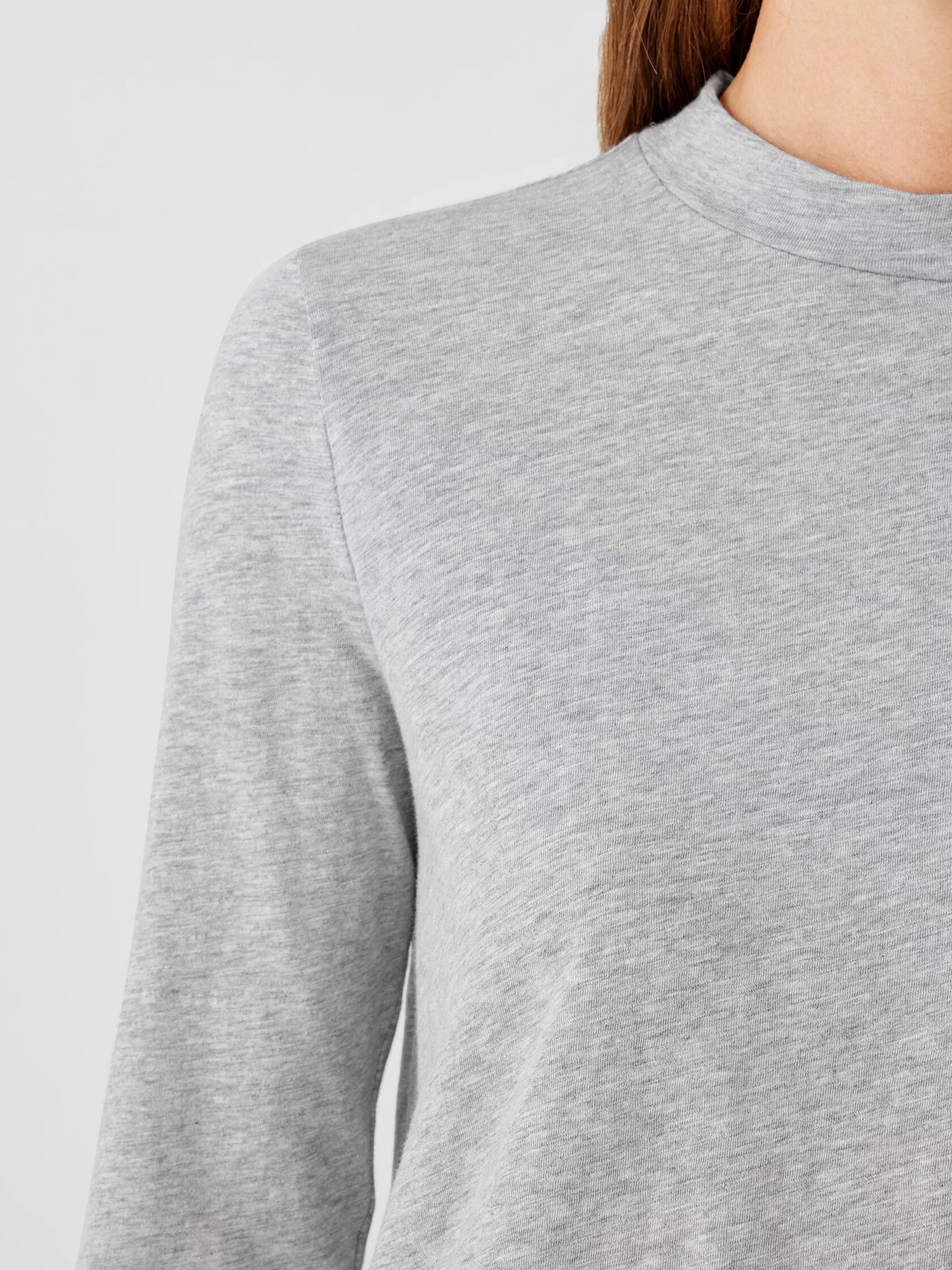 Slubby Organic Cotton Jersey Melange Top