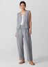 Puckered Organic Linen Stripe Lantern Pant