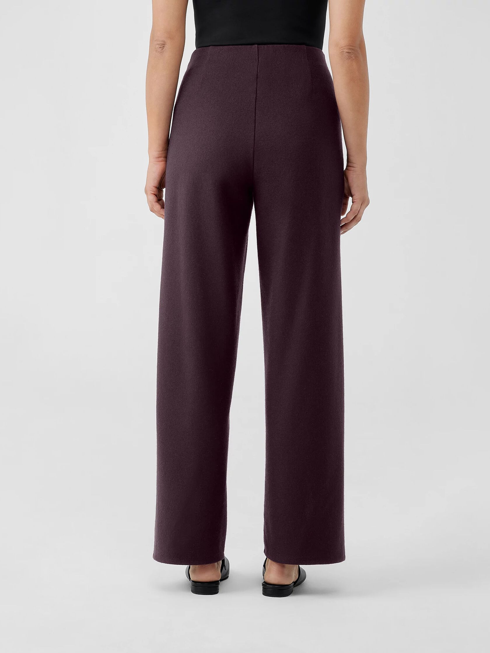 Boiled Wool Jersey Straight Pant