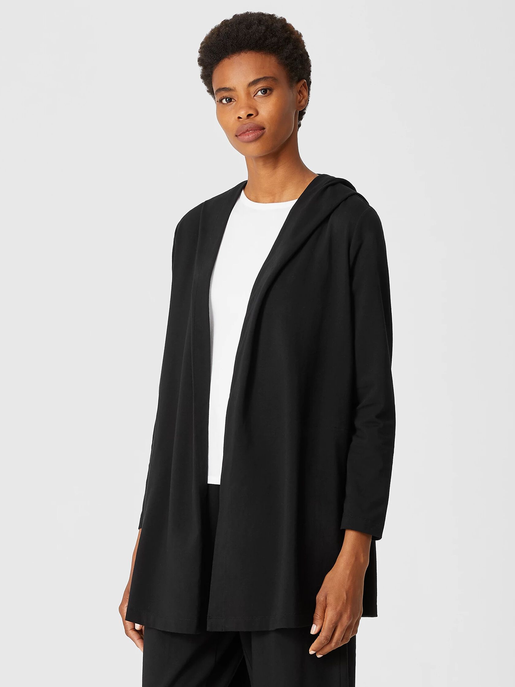Traceable Organic Cotton Jersey Hooded Jacket