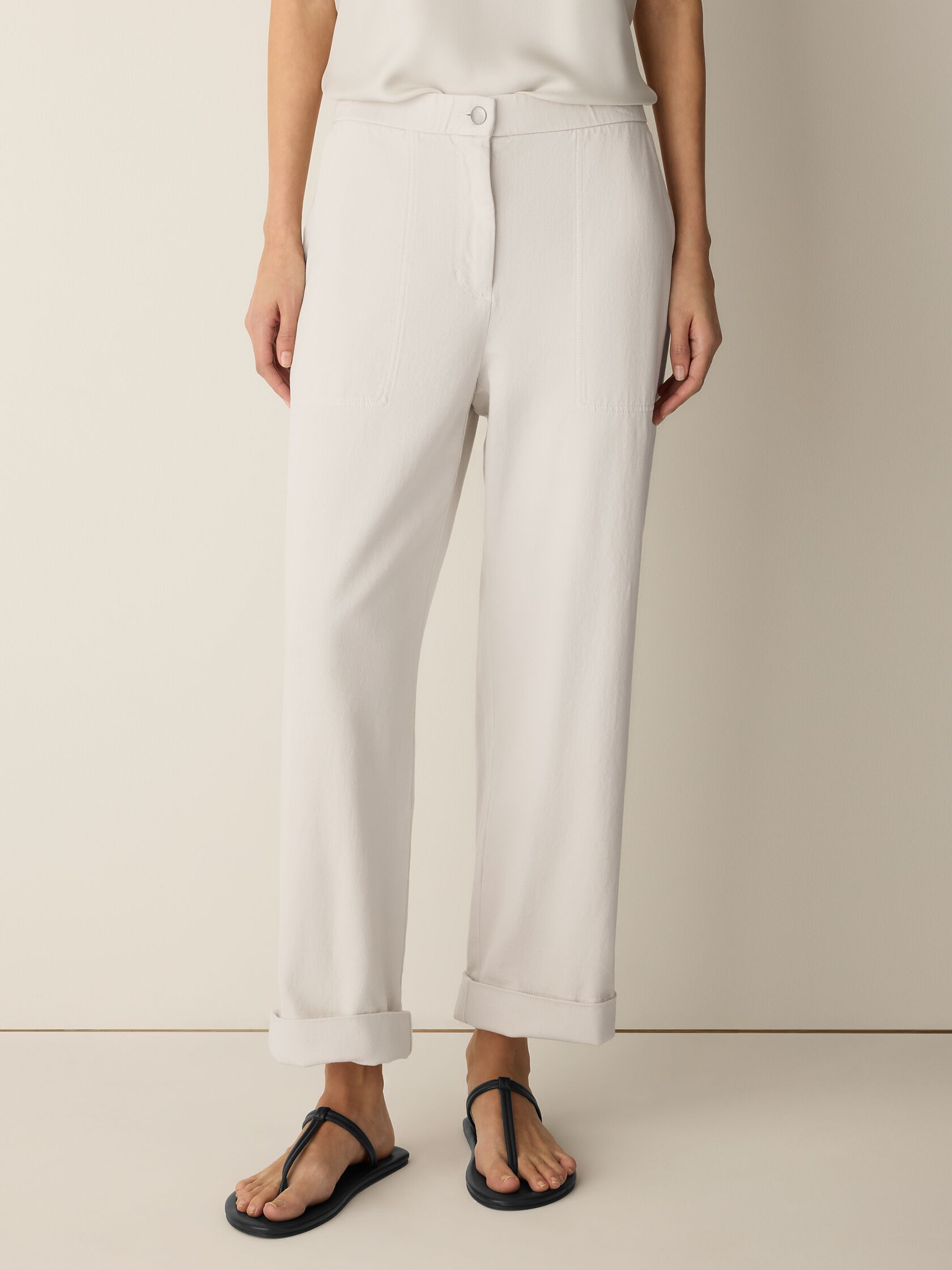 Garment-Dyed Utility Cotton Straight Pant