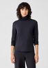 Fine Jersey Scrunch Neck Top