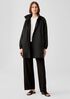 Light Cotton Nylon Stand Collar Long Coat
