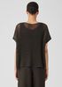 Organic Linen Délavé Bateau Neck Top