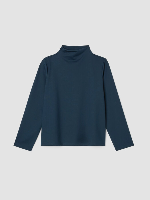 Lightweight Ponte Funnel Neck Top