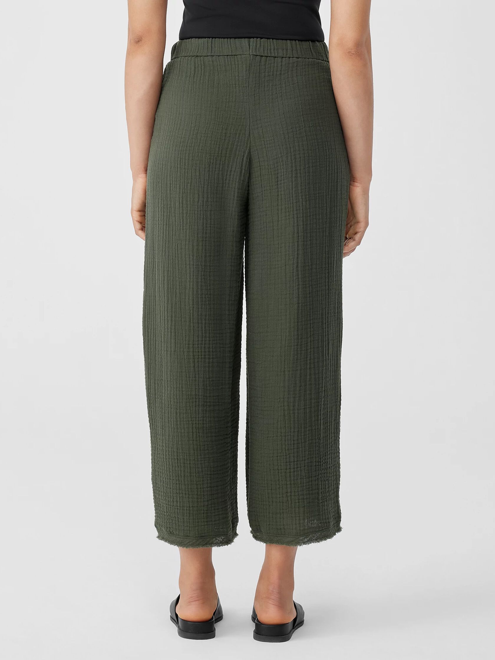 Organic Cotton Gauze Wide-Leg Pant