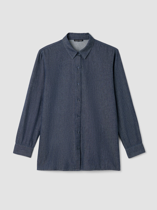 Airy Organic Cotton Twill Classic Collar Shirt