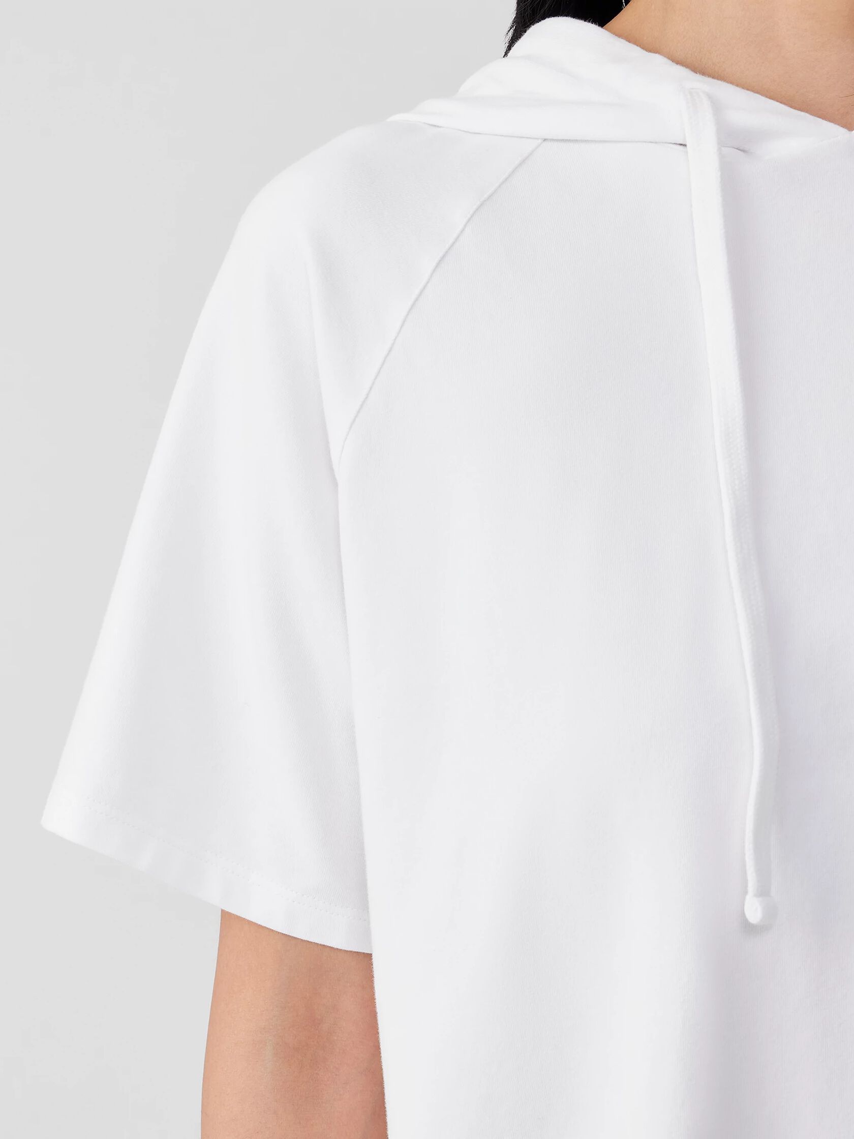 Pima Cotton Stretch Jersey Hooded Top