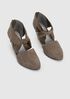Mary Twist-Front Suede Pump