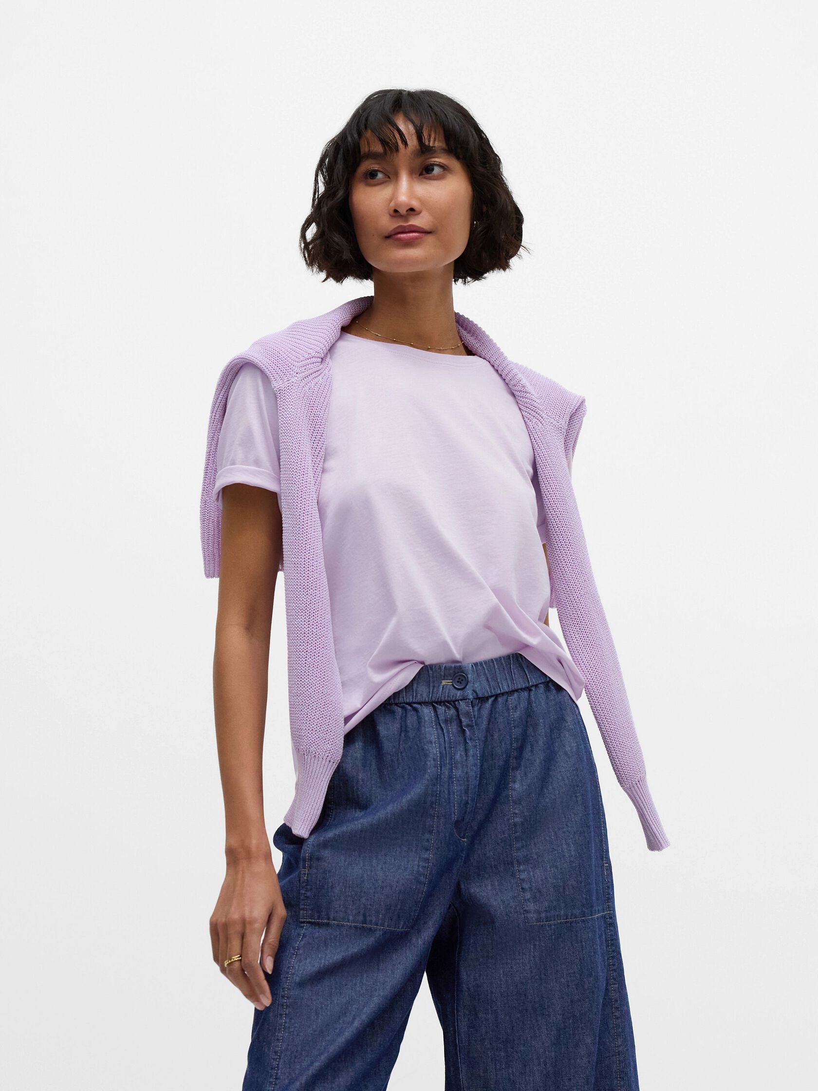 Organic Pima Cotton Jersey Round Neck Tee