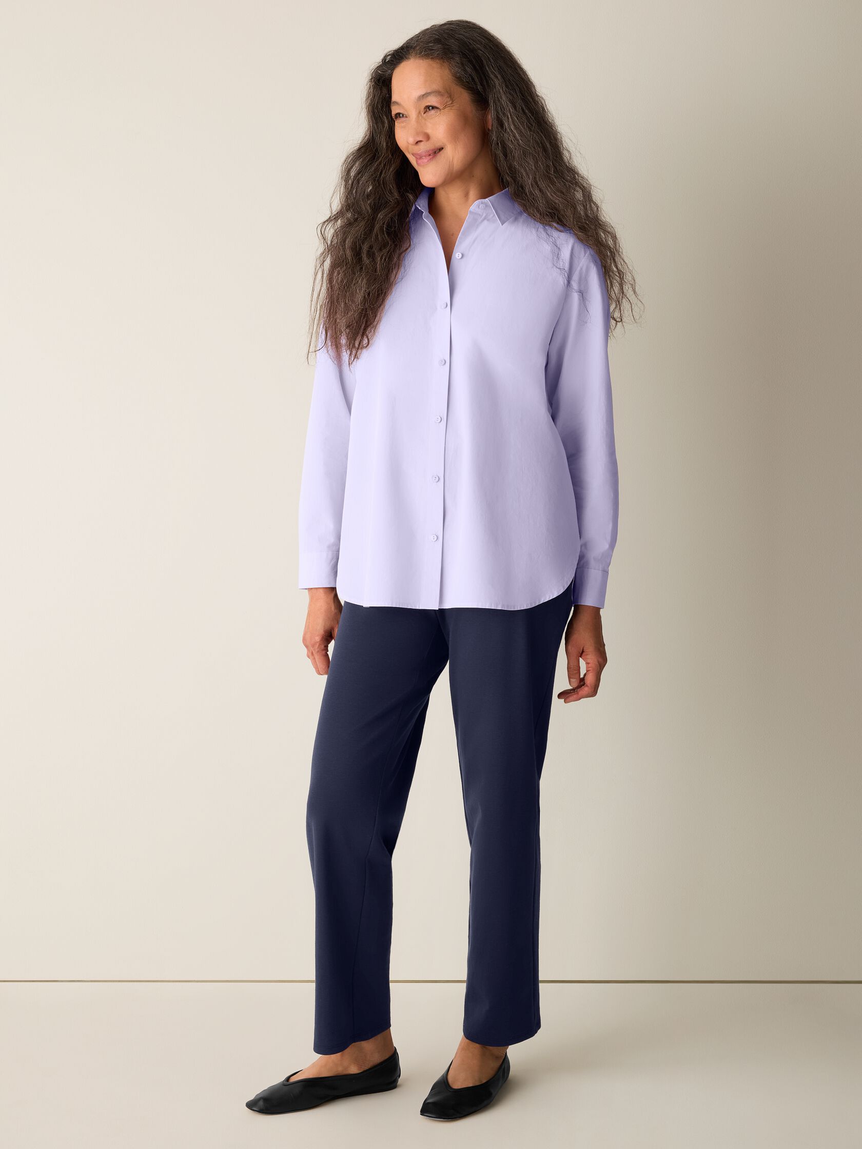 Organic Cotton Poplin Classic Collar Shirt