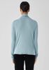 Ribbed Pima Cotton Blend Turtleneck Top