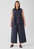 Washed Organic Cotton Poplin Sleeveless Shirt