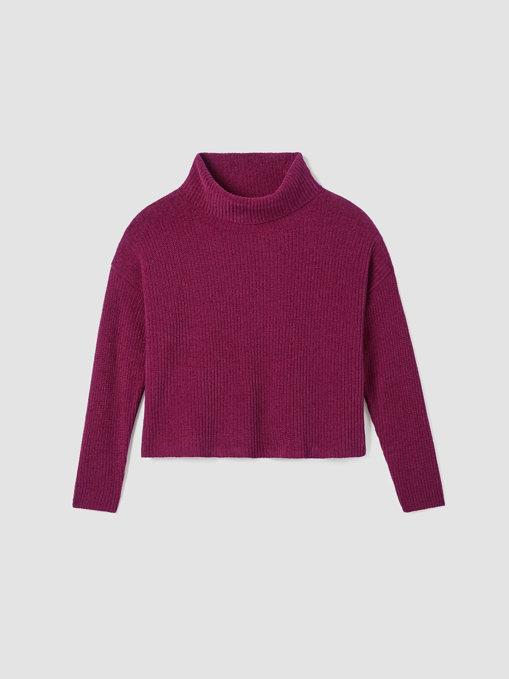 Organic Cotton Chenille Turtleneck Top