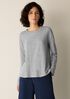 Striped Organic Linen Jersey Long-Sleeve Tee