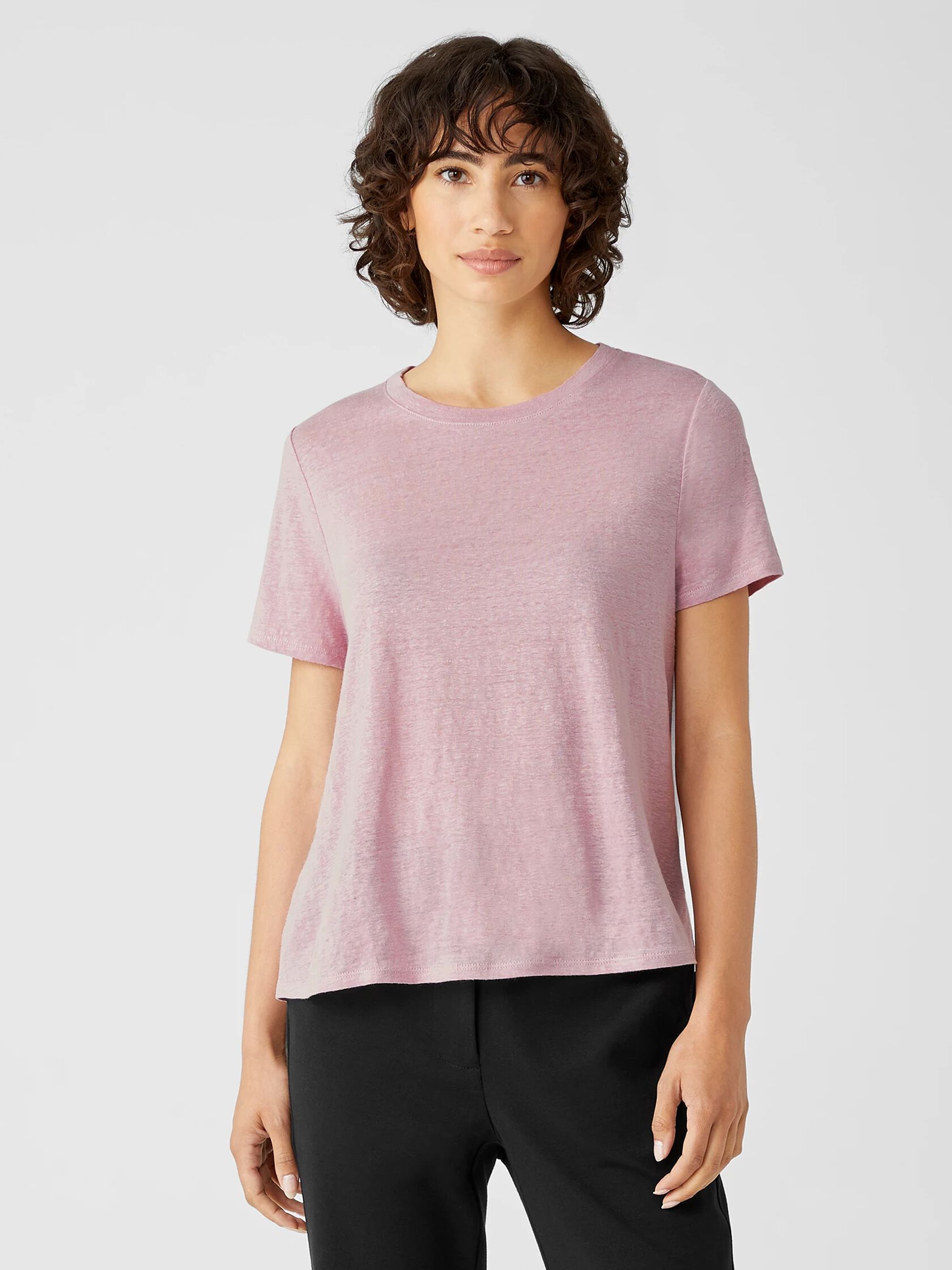 Organic Linen Jersey Crew Neck Tee