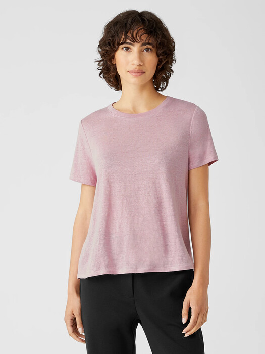 Organic Linen Jersey Crew Neck Tee