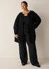 Fine Felted Wool Long Cardigan in Regenerative Wool