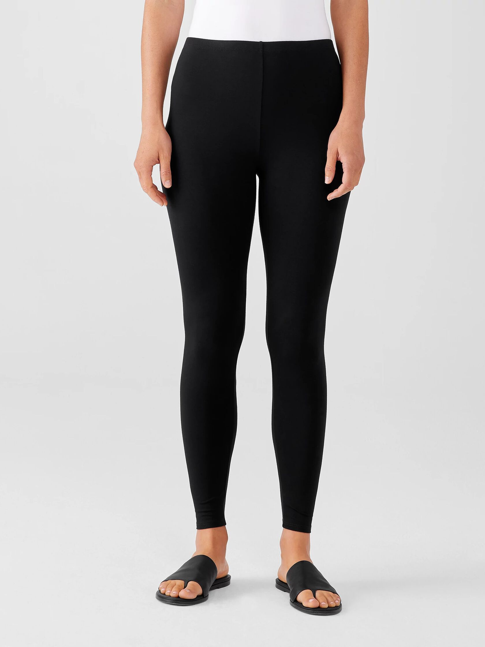 Eileen Fisher Essentials Stretch Jersey Ankle Pull-On Leggings