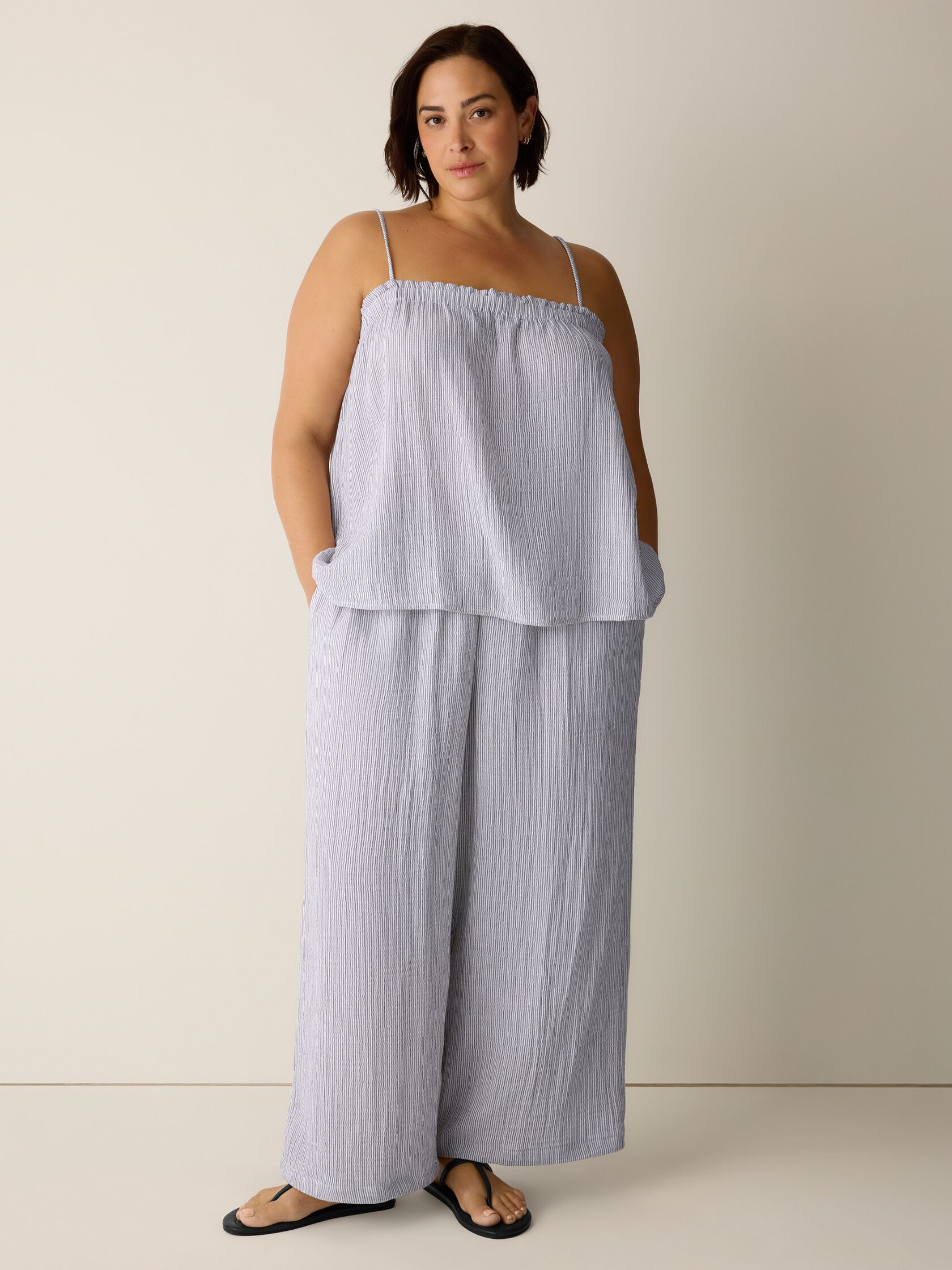 Striped Organic Cotton Gauze Cami