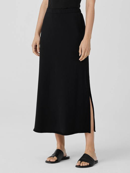 Organic Cotton French Terry A-Line Skirt