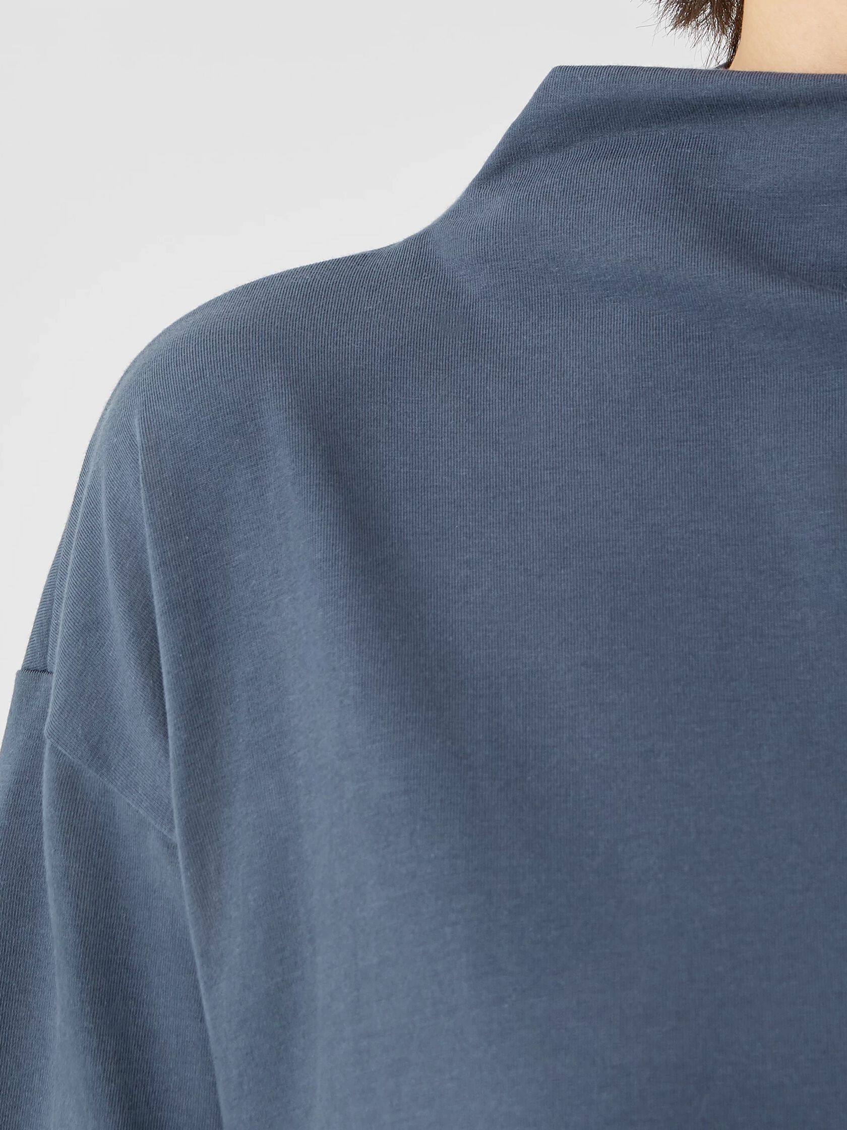 Traceable Organic Cotton Jersey Funnel Neck Top