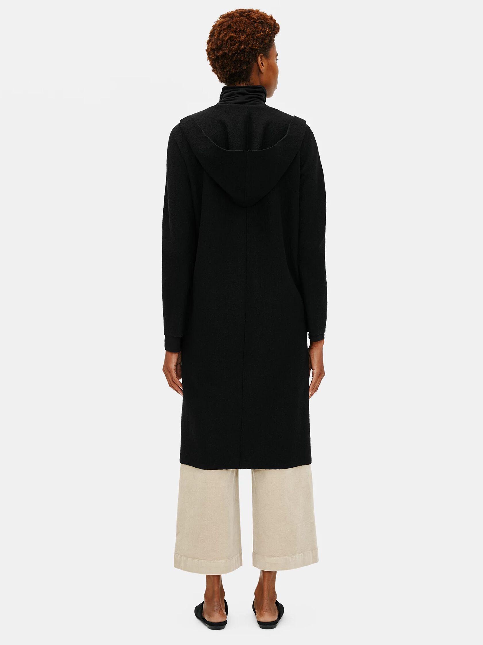 Lightweight Boiled Wool Hooded Jacket in Responsible Wool