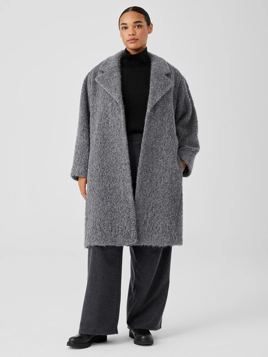 Alpaca Boucle Notch Collar Coat