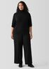 Stretch Silk Jersey Turtleneck Top