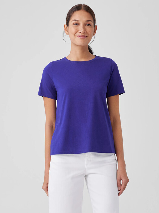 Organic Pima Cotton Jersey Round Neck Tee