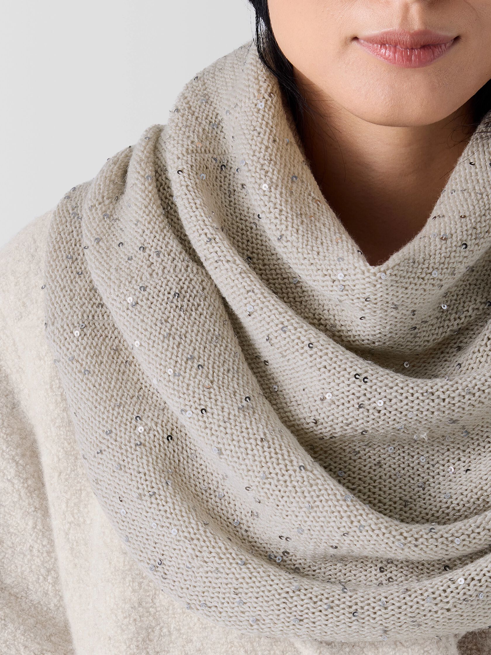 Merino Sequin Infinity Scarf