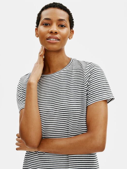 eileen fisher t shirt dress EILEEN FISHER Slubby Organic-Cotton T-Shirt Dress