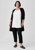 Silk Georgette Crepe Ballet Neck Long Tank