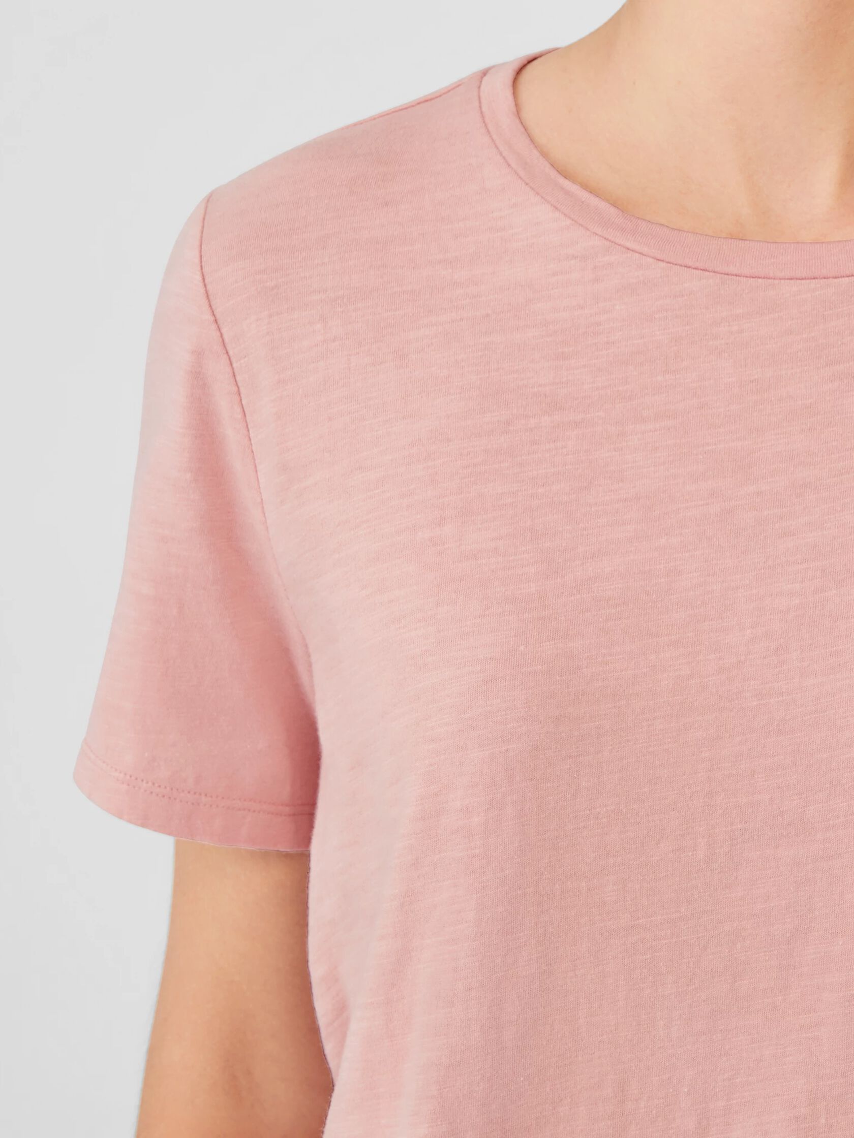 Organic Cotton Slub Tee EILEEN FISHER