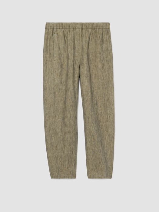 Washed Organic Linen Delave Lantern Pant