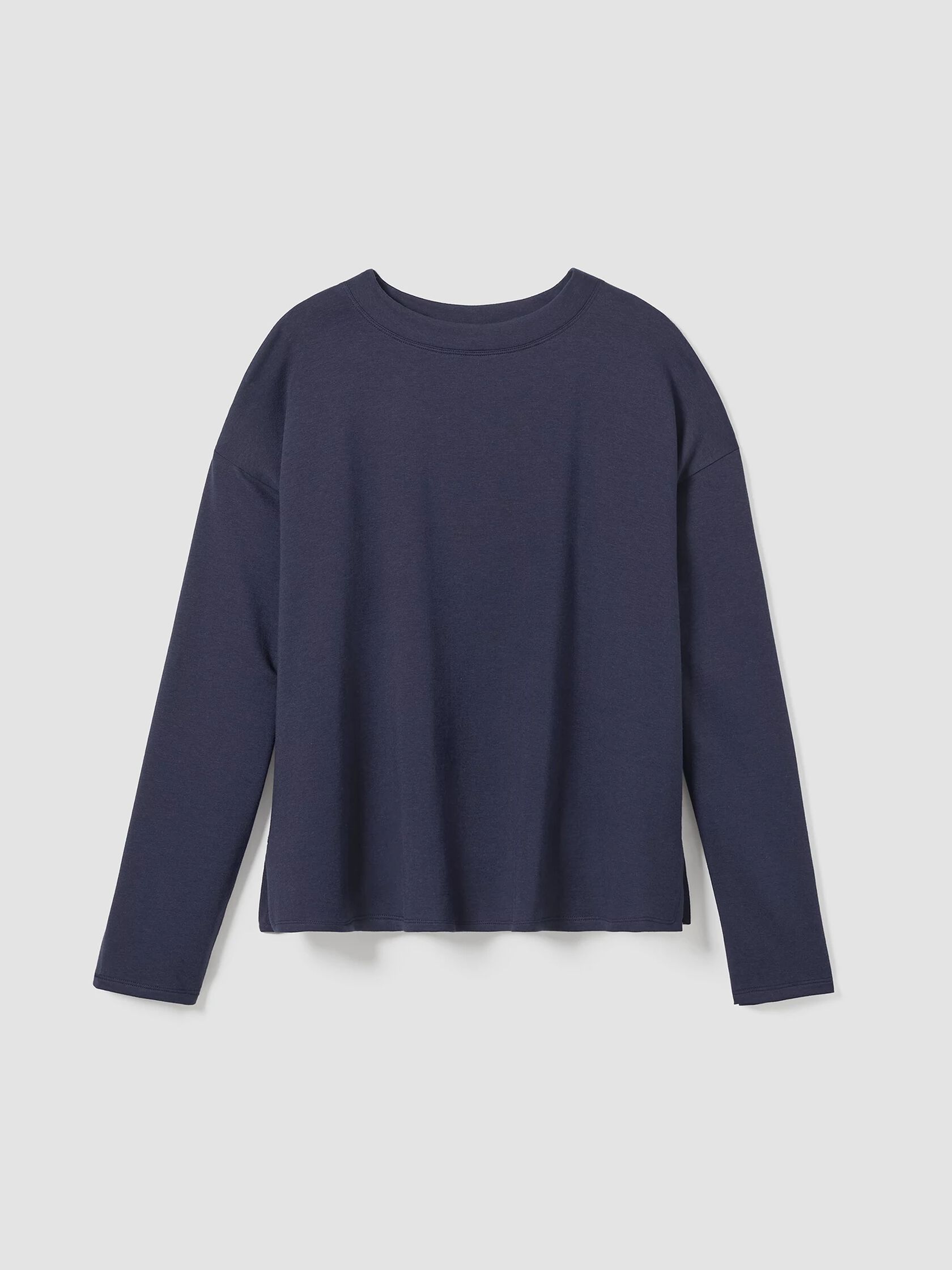 Cozy Brushed Terry Hug Crew Neck Top