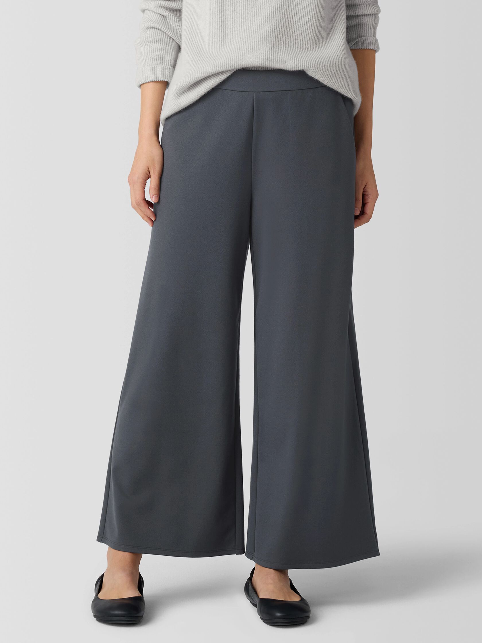Lightweight Ponte Wide-Leg Pant