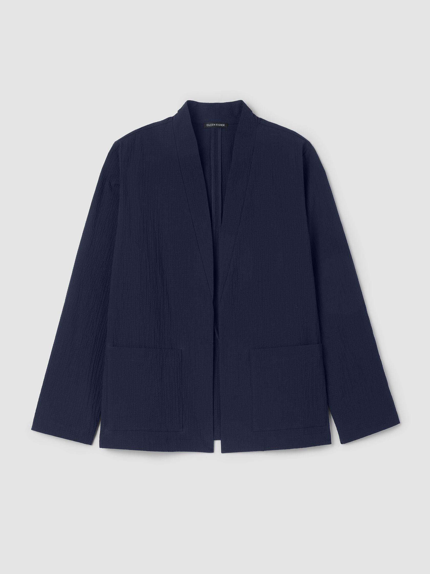 Organic Cotton Pucker High Collar Jacket