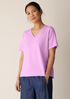 Organic Cotton Slubby Jersey V-Neck Tee