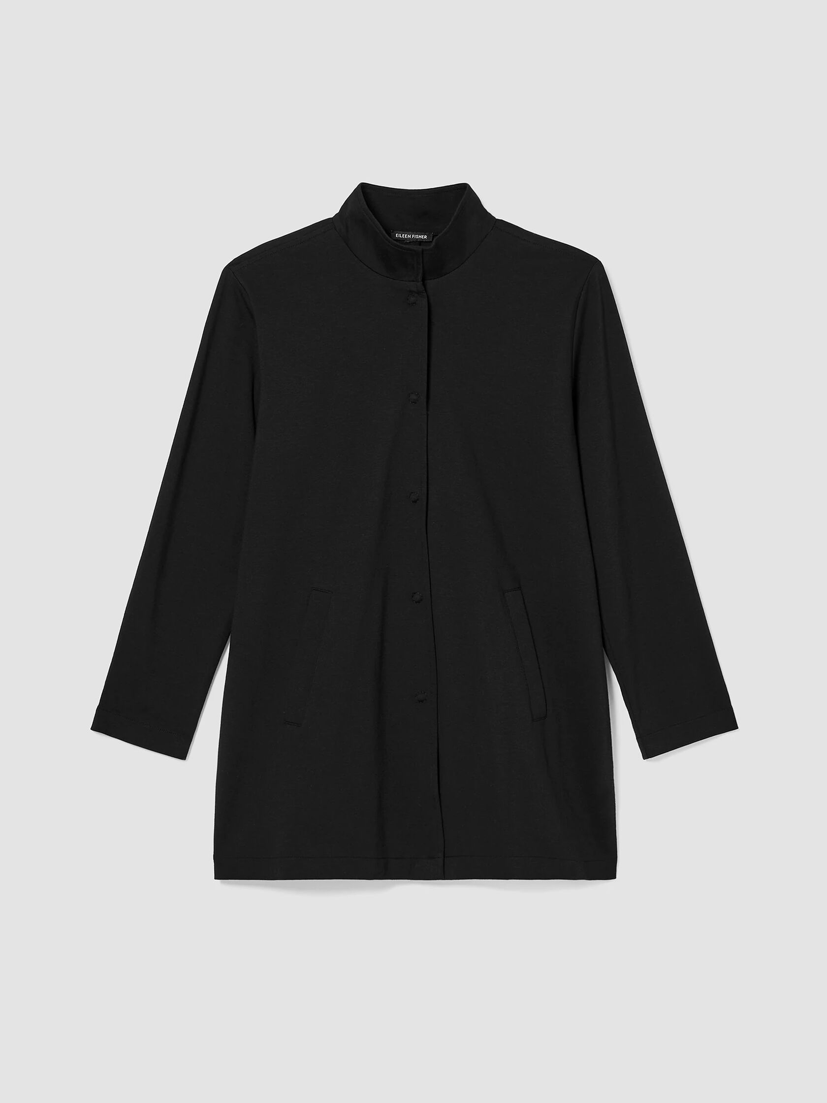 Cotton Ponte Stand Collar Jacket