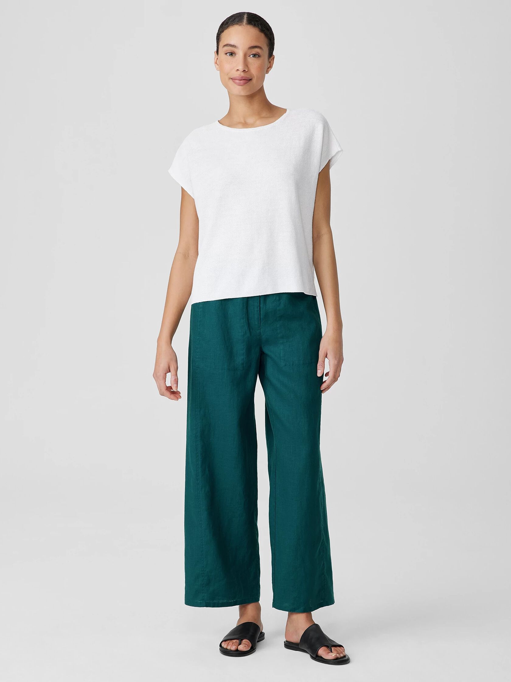Organic Linen Wide Trouser Pant