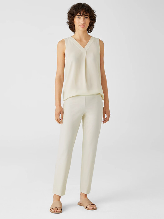 Washable Stretch Crepe Slim Pant
