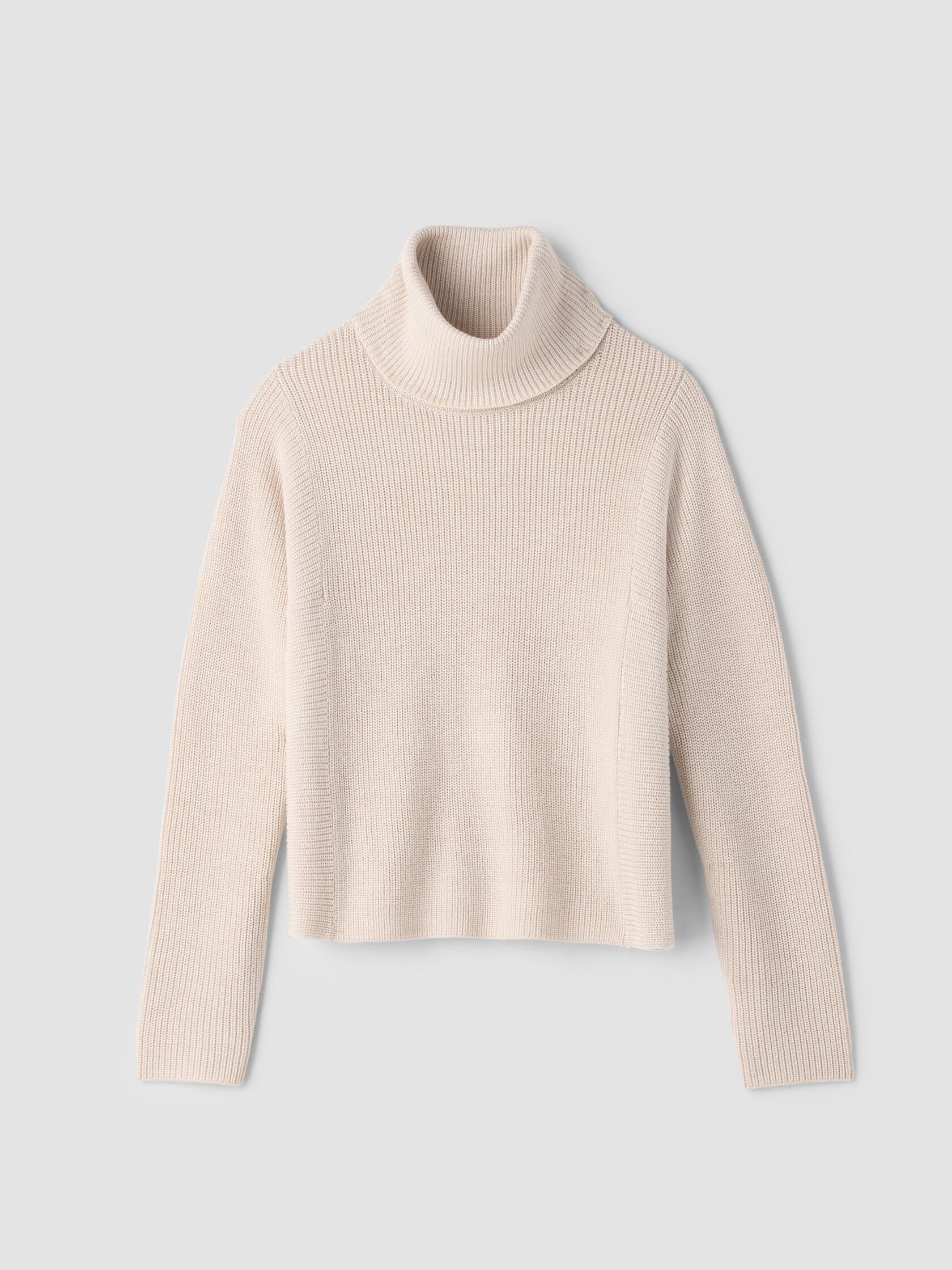 Italian Merino Turtleneck Top in Regenerative Wool