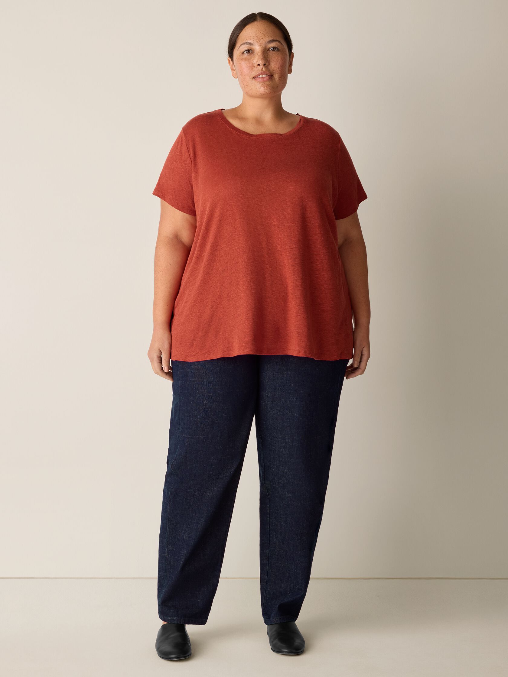 Organic Linen Jersey Crew Neck Tee