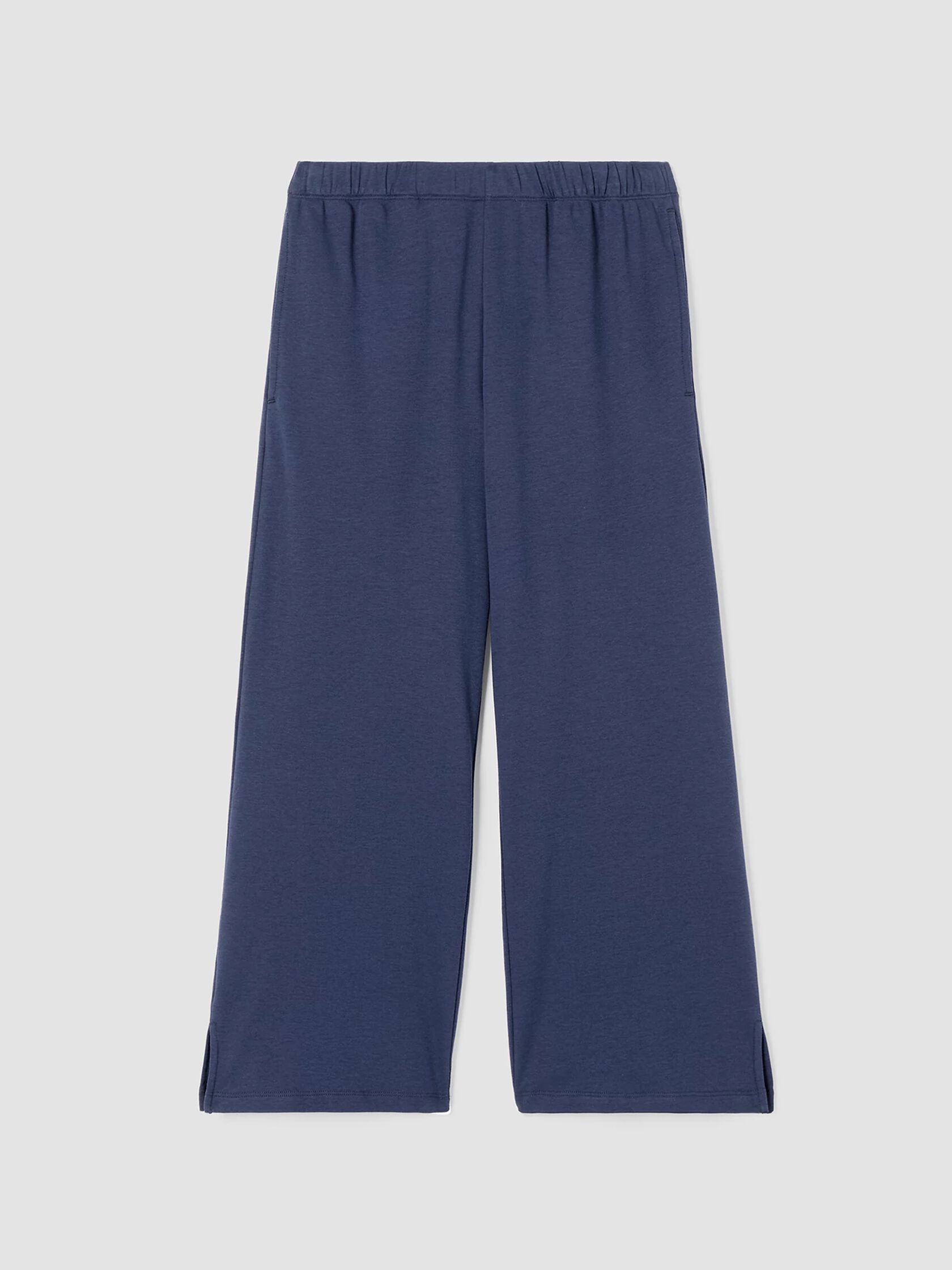 Cozy Organic Cotton Interlock Wide-Leg Pant