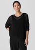 Organic Linen Cotton Cord Crew Neck Top