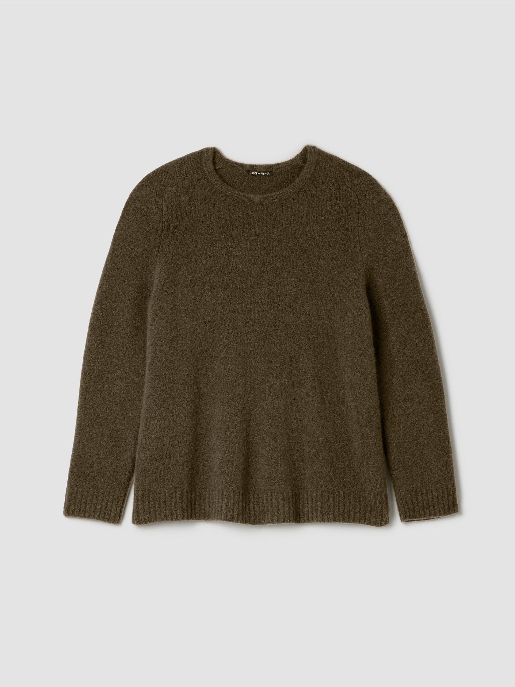 Cashmere Silk Boucle Bliss Crew Neck Long Top